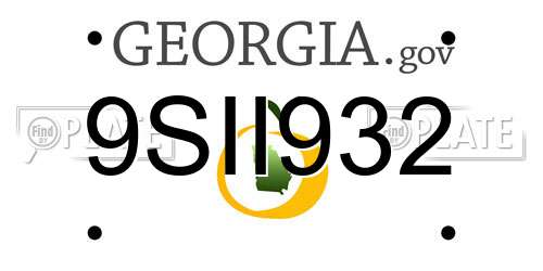 9SII932 Georgia License Plate