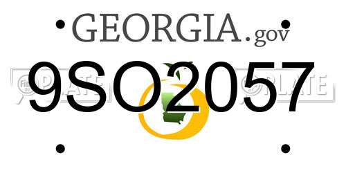 9SO2057 Georgia License Plate