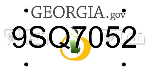 9SQ7052 Georgia License Plate