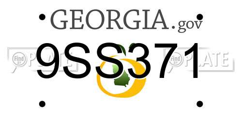 9SS371 Georgia License Plate