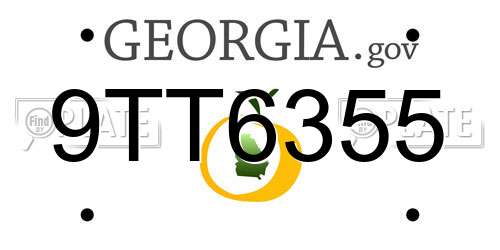 9TT6355 Georgia License Plate