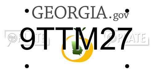 9TTM27 Georgia License Plate