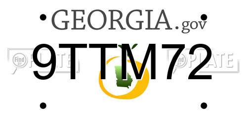 9TTM72 Georgia License Plate