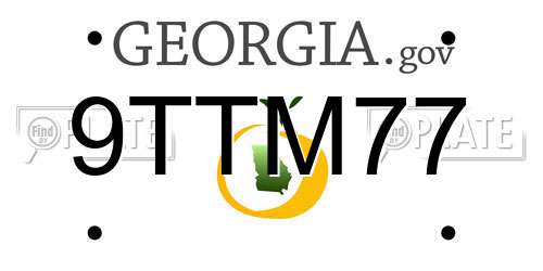 9TTM77 Georgia License Plate