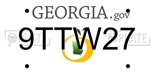 9TTW27 Georgia License Plate