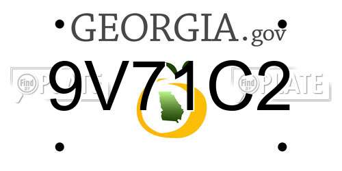 9V71C2 Georgia License Plate