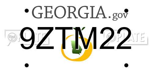 9ZTM22 Georgia License Plate