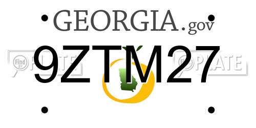 9ZTM27 Georgia License Plate