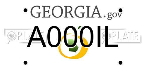 A000IL Georgia License Plate