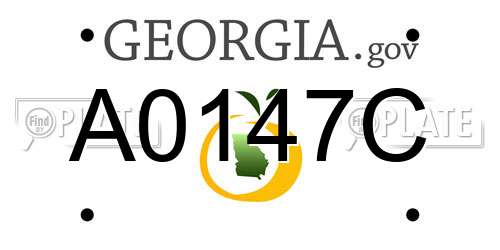 A0147C Georgia License Plate