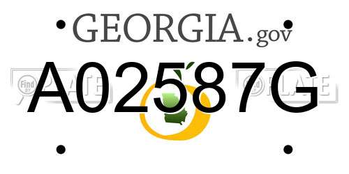 A02587G Georgia License Plate