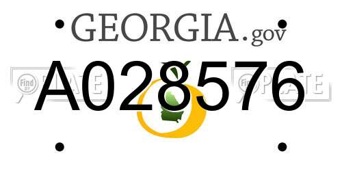 A028576 Georgia License Plate