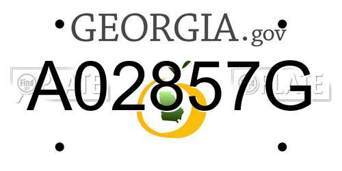 A02857G Georgia License Plate