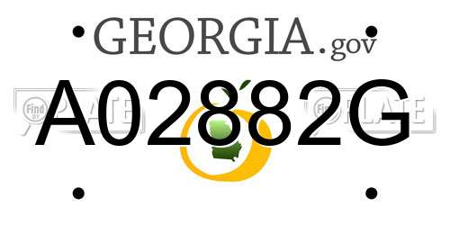 A02882G Georgia License Plate