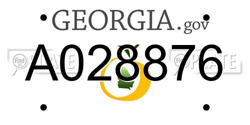 A028876 Georgia License Plate