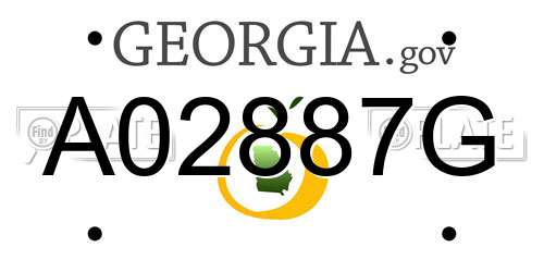 A02887G Georgia License Plate