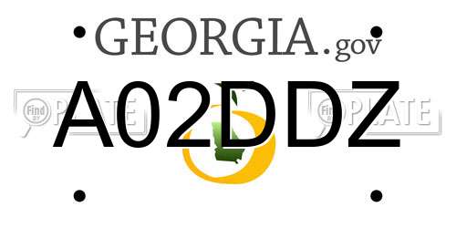 A02DDZ Georgia License Plate