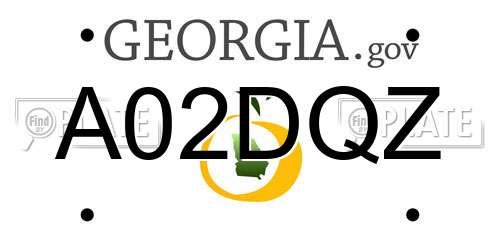 A02DQZ Georgia License Plate