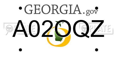 A02OQZ Georgia License Plate