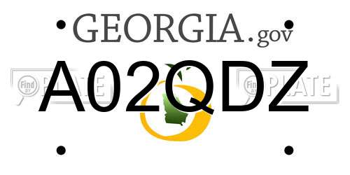 A02QDZ Georgia License Plate