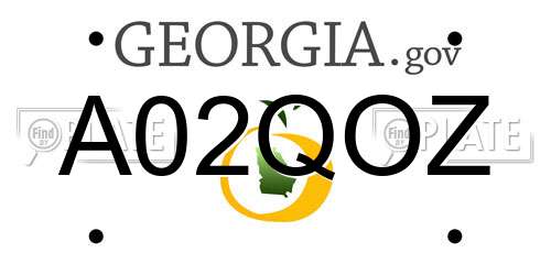A02QOZ Georgia License Plate