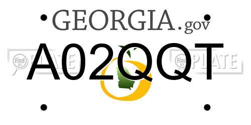 A02QQT Georgia License Plate