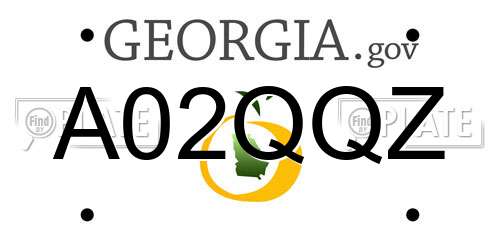 A02QQZ Georgia License Plate