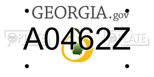 A0462Z Georgia License Plate