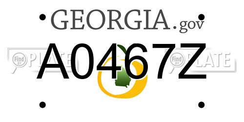 A0467Z Georgia License Plate