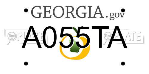 A055TA Georgia License Plate