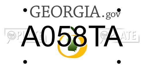 A058TA Georgia License Plate