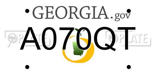 A070QT Georgia License Plate