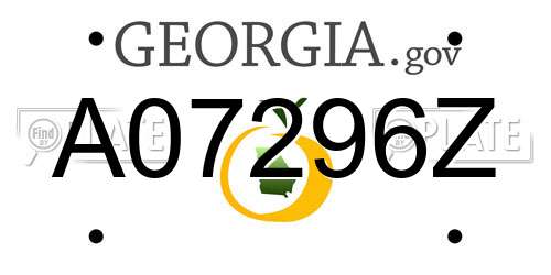 A07296Z Georgia License Plate