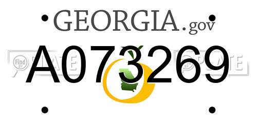 A073269 Georgia License Plate