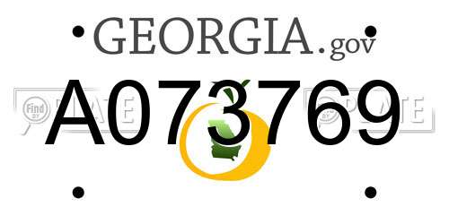 A073769 Georgia License Plate