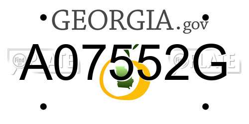 A07552G Georgia License Plate