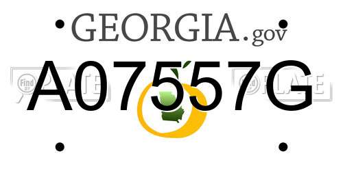 A07557G Georgia License Plate