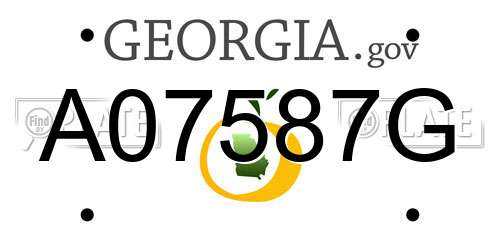A07587G Georgia License Plate