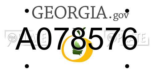 A078576 Georgia License Plate