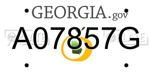 A07857G Georgia License Plate