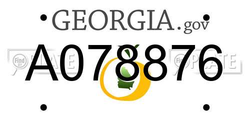 A078876 Georgia License Plate