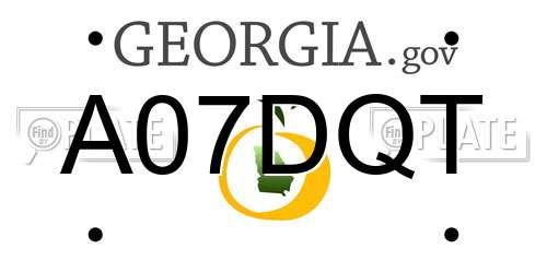 A07DQT Georgia License Plate