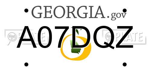 A07DQZ Georgia License Plate