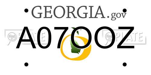 A07OOZ Georgia License Plate