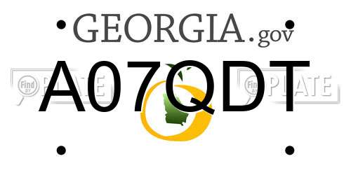 A07QDT Georgia License Plate