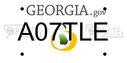A07TLE Georgia License Plate