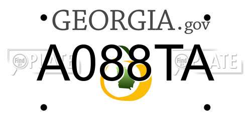 A088TA Georgia License Plate