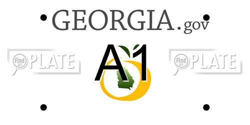 A1 Georgia License Plate