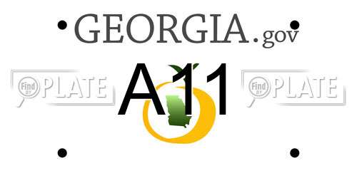 A11 Georgia License Plate