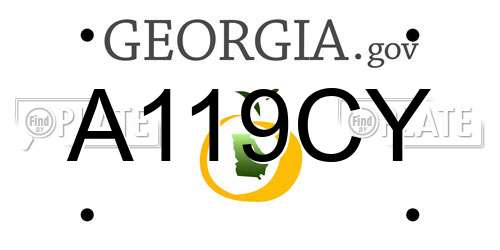 A119CY Georgia License Plate